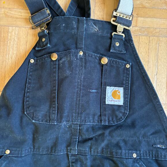 Blue Carhartt Bib Overalls - Picture 3 of 5